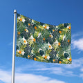 Summer Hawaiian Leaves Pattern Print Polyester Flag