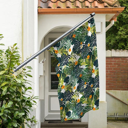 Summer Hawaiian Leaves Pattern Print Polyester Flag