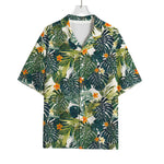 Summer Hawaiian Leaves Pattern Print Rayon Hawaiian Shirt