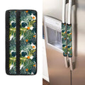 Summer Hawaiian Leaves Pattern Print Refrigerator Handle Covers