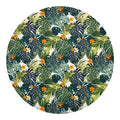 Summer Hawaiian Leaves Pattern Print Round Blanket