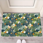 Summer Hawaiian Leaves Pattern Print Rubber Doormat