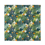 Summer Hawaiian Leaves Pattern Print Silk Bandana