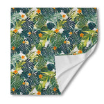 Summer Hawaiian Leaves Pattern Print Silk Bandana