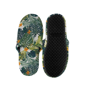 Summer Hawaiian Leaves Pattern Print Slippers