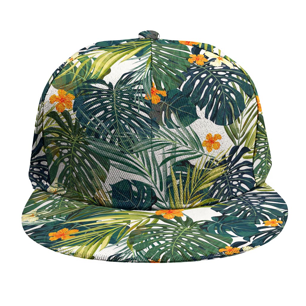 Summer Hawaiian Leaves Pattern Print Snapback Cap
