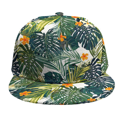 Summer Hawaiian Leaves Pattern Print Snapback Cap