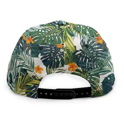 Summer Hawaiian Leaves Pattern Print Snapback Cap