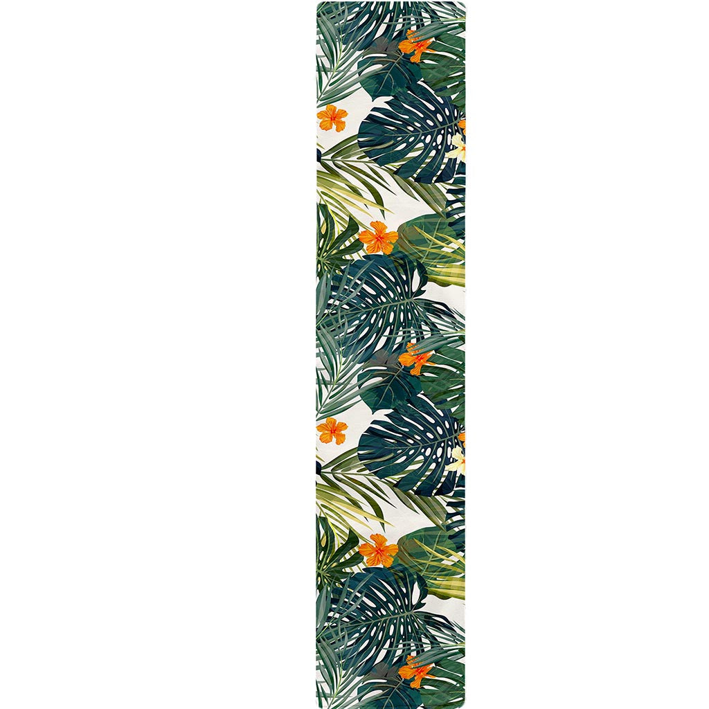 Summer Hawaiian Leaves Pattern Print Table Runner