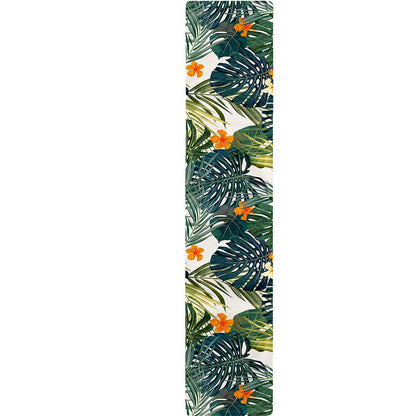 Summer Hawaiian Leaves Pattern Print Table Runner