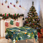 Summer Hawaiian Leaves Pattern Print Tablecloth