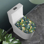 Summer Hawaiian Leaves Pattern Print Toilet Lid Cover