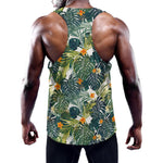 Summer Hawaiian Leaves Pattern Print Training Tank Top
