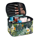 Summer Hawaiian Leaves Pattern Print Travel Makeup Bag