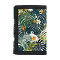 Summer Hawaiian Leaves Pattern Print Trifold Wallet