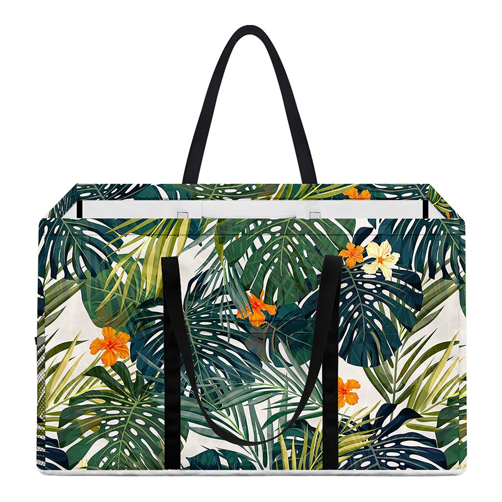 Summer Hawaiian Leaves Pattern Print Utility Tote Bag