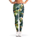 Summer Hawaiian Leaves Pattern Print Women's Leggings