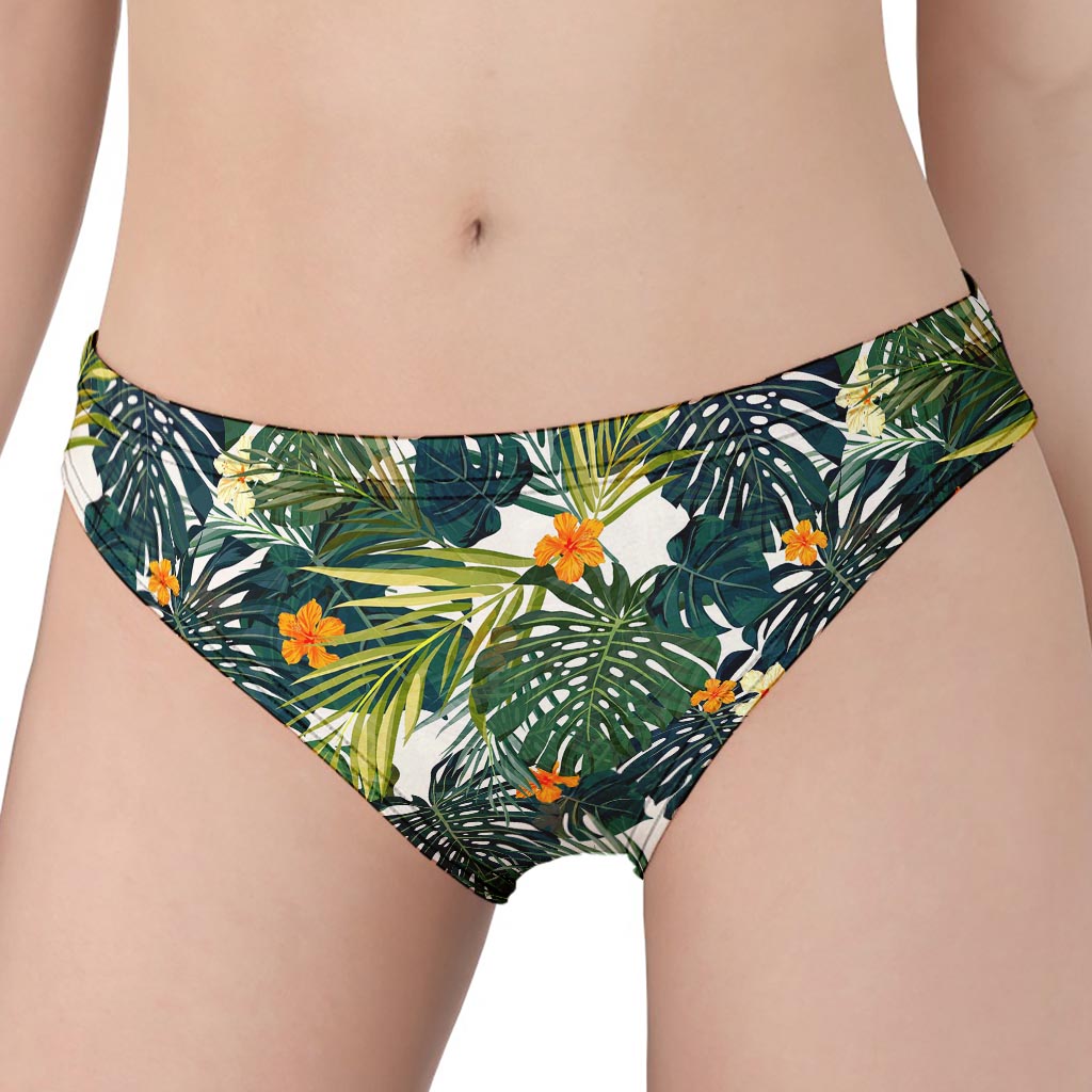 Summer Hawaiian Leaves Pattern Print Women's Panties