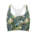 Summer Hawaiian Leaves Pattern Print Women's Sports Bra