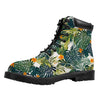 Summer Hawaiian Leaves Pattern Print Work Boots