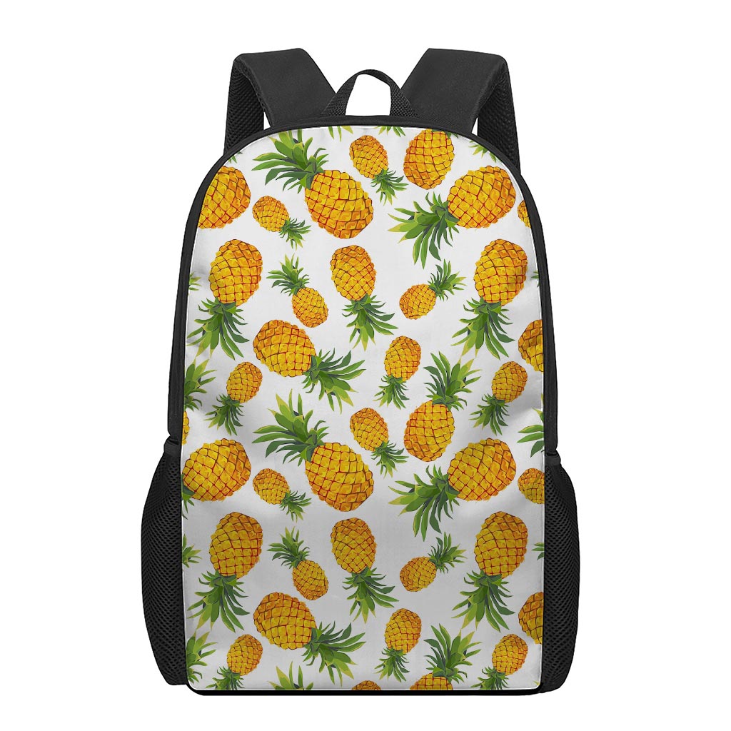 Summer Pineapple Pattern Print 17 Inch Backpack