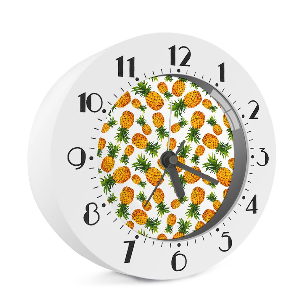Summer Pineapple Pattern Print Alarm Clock