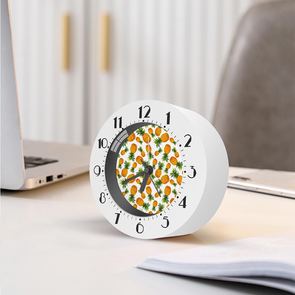 Summer Pineapple Pattern Print Alarm Clock