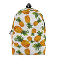 Summer Pineapple Pattern Print School Backpack