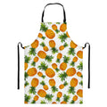 Summer Pineapple Pattern Print Bib Apron With Pocket