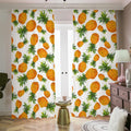Summer Pineapple Pattern Print Dimout Pencil Pleat Curtains