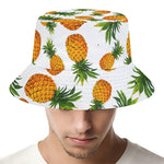 Summer Pineapple Pattern Print Bucket Hat