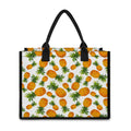 Summer Pineapple Pattern Print Canvas Tote Bag