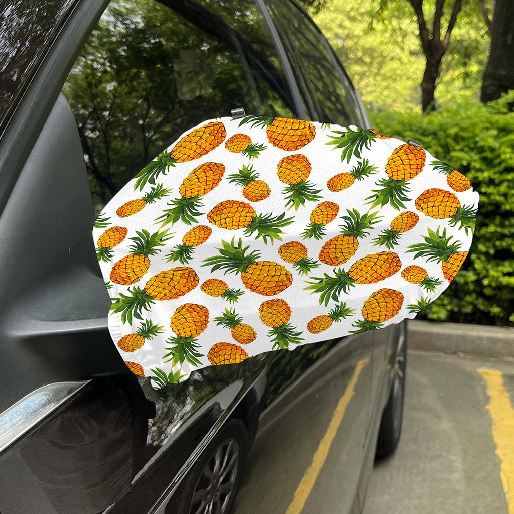 Summer Pineapple Pattern Print Car Side Mirror Covers