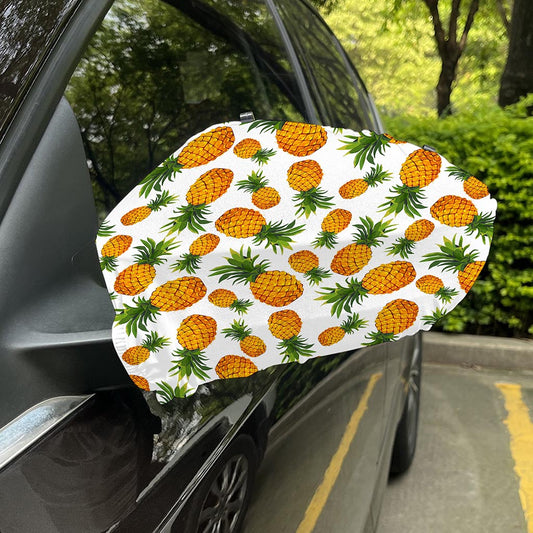 Summer Pineapple Pattern Print Car Side Mirror Covers