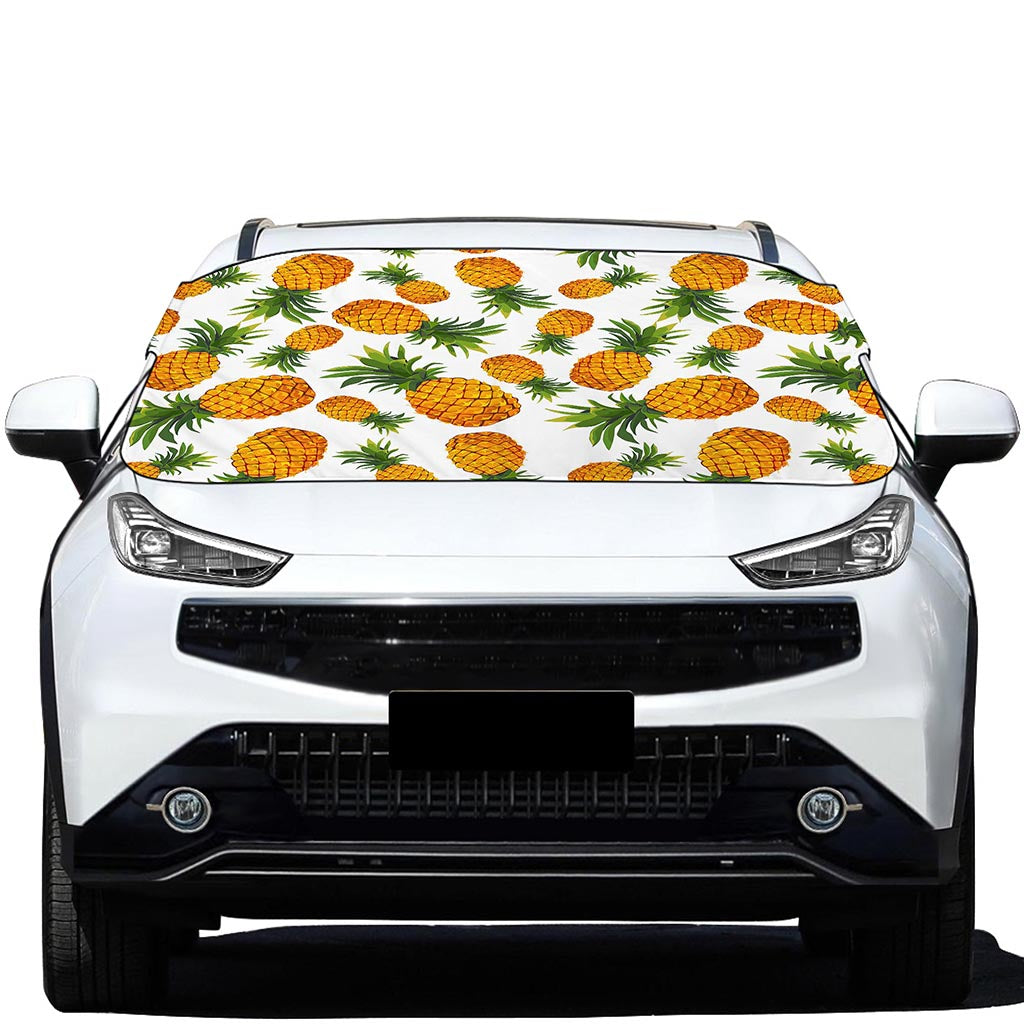 Summer Pineapple Pattern Print Car Windshield Snow Cover