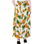 Summer Pineapple Pattern Print Chiffon Maxi Skirt