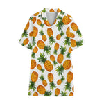 Summer Pineapple Pattern Print Cotton Hawaiian Shirt