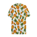 Summer Pineapple Pattern Print Cotton Hawaiian Shirt