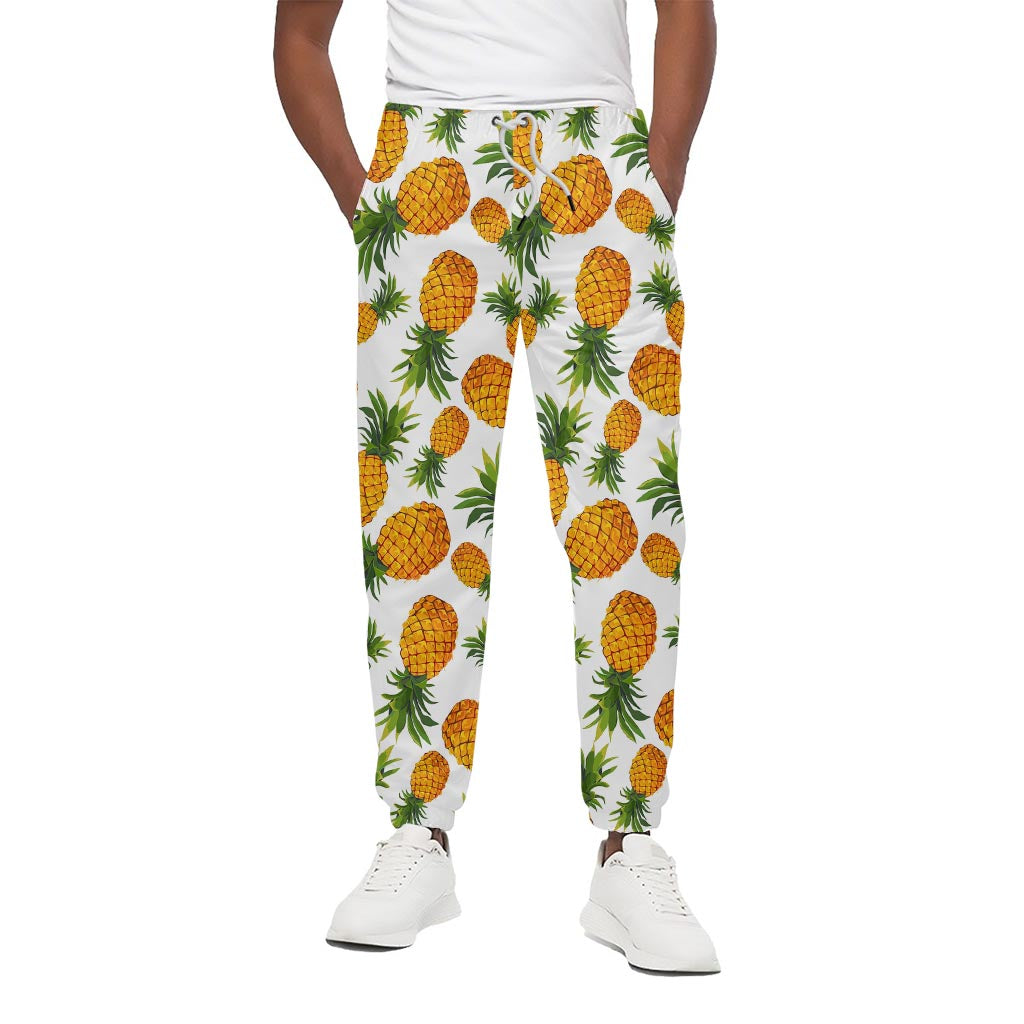 Summer Pineapple Pattern Print Cotton Pants