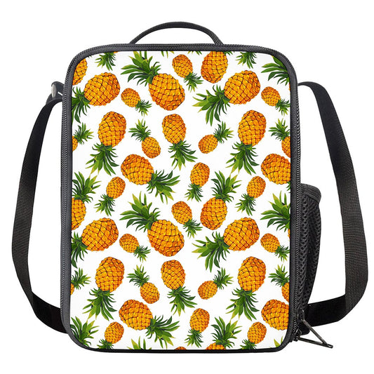 Summer Pineapple Pattern Print Crossbody Lunch Bag