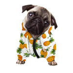 Summer Pineapple Pattern Print Dog Zip Up Hoodie