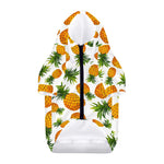 Summer Pineapple Pattern Print Dog Zip Up Hoodie