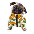 Summer Pineapple Pattern Print Dog Zip Up Jacket