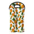 Summer Pineapple Pattern Print Double Neoprene Wine Tote