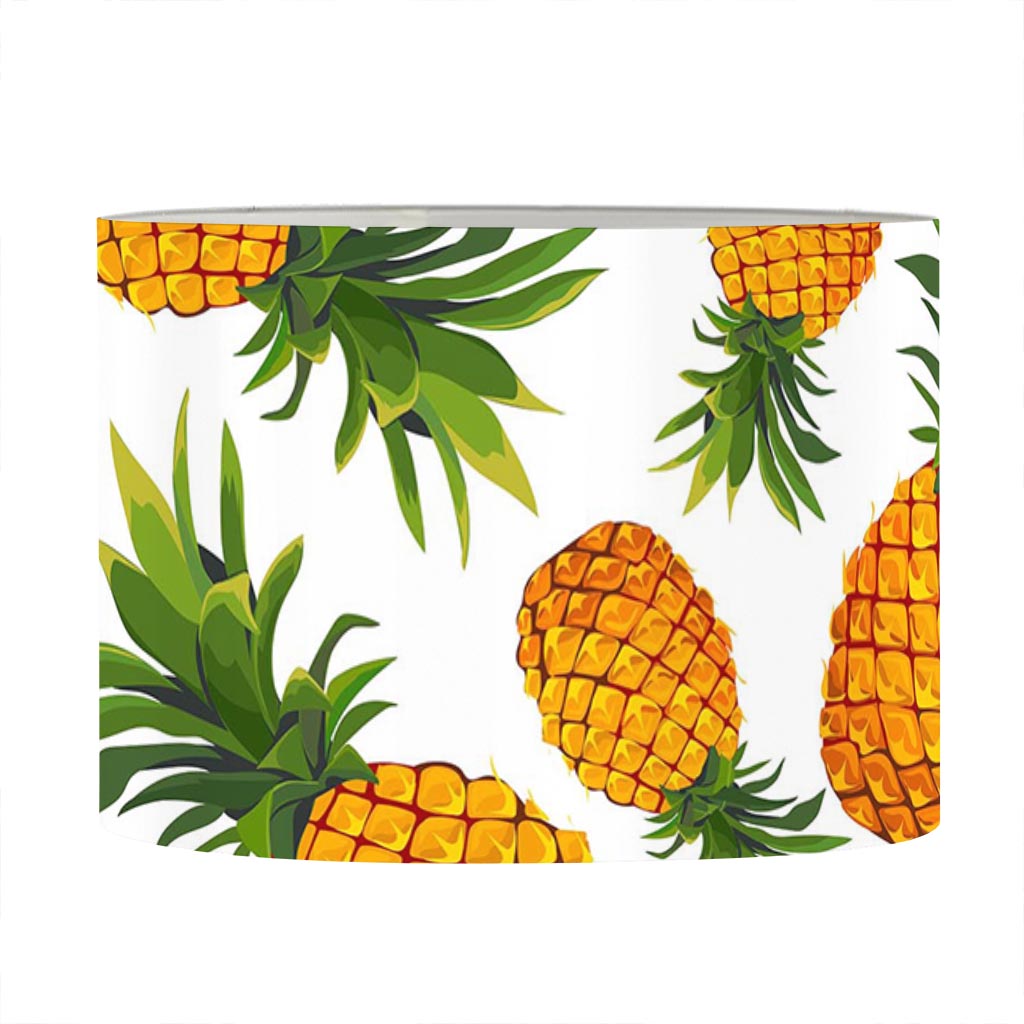 Summer Pineapple Pattern Print Drum Lamp Shade