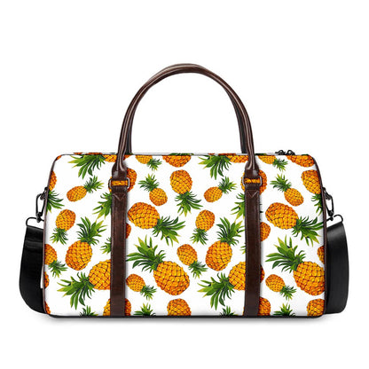 Summer Pineapple Pattern Print Duffle Bag