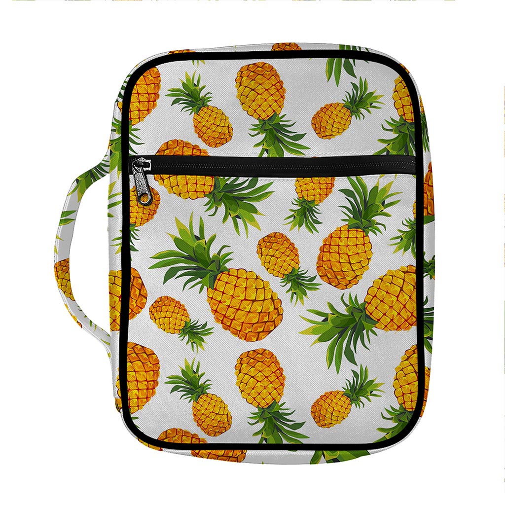Summer Pineapple Pattern Print Front Pocket Bible Bag