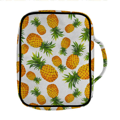 Summer Pineapple Pattern Print Front Pocket Bible Bag