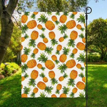 Summer Pineapple Pattern Print Garden Flag
