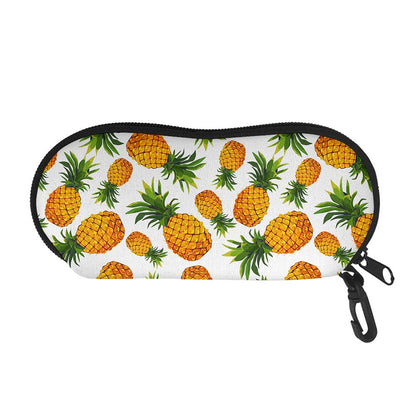 Summer Pineapple Pattern Print Glasses Case